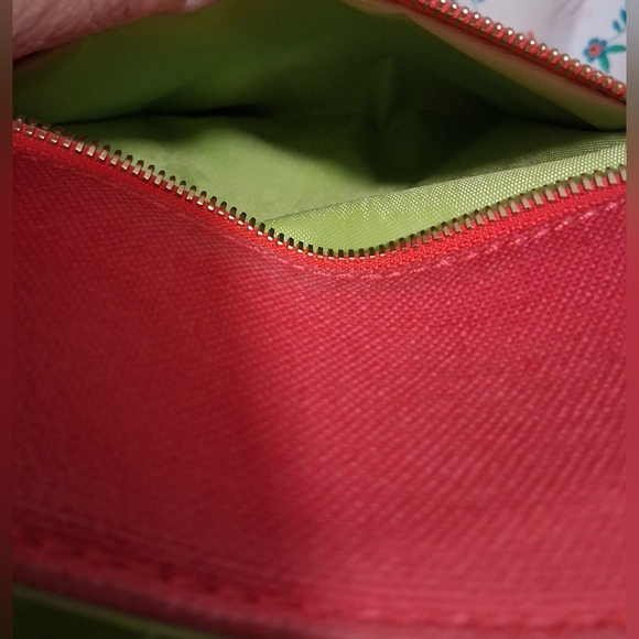 Spartina 449 Pink & Green Pineapple Paisley Linen Boho Casual Tote Purse Bag - Picture 10 of 13